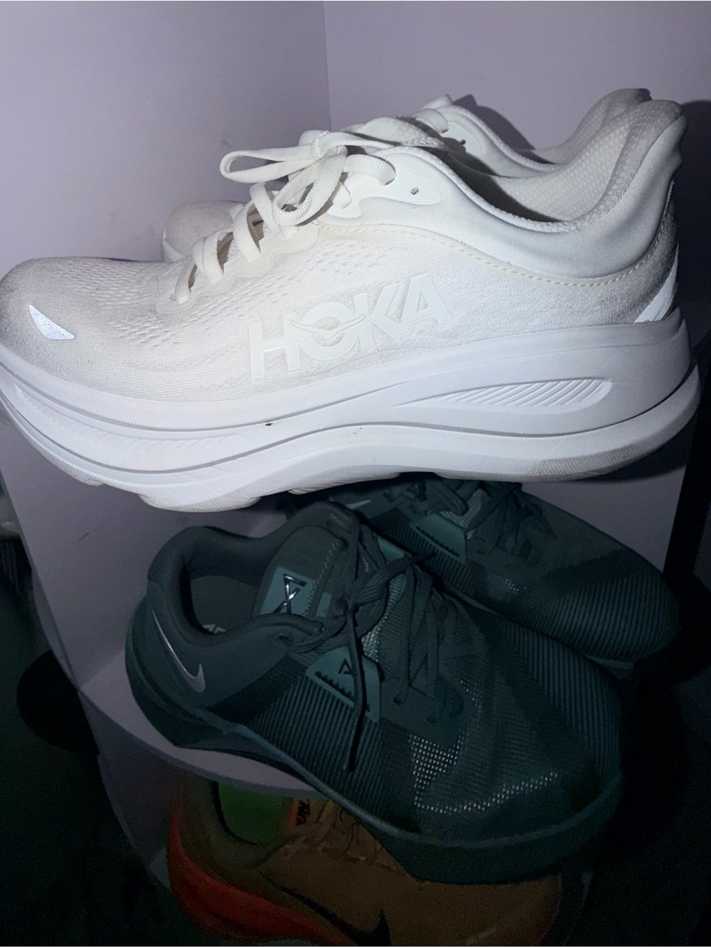 Hoka Women's White Athletic Running Shoes
